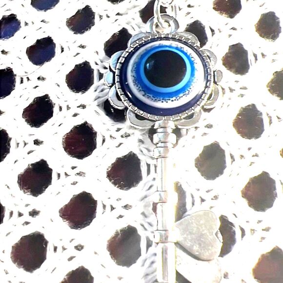 Evil Eye Key Purse Charm Keychain - NEW - Picture 3 of 5